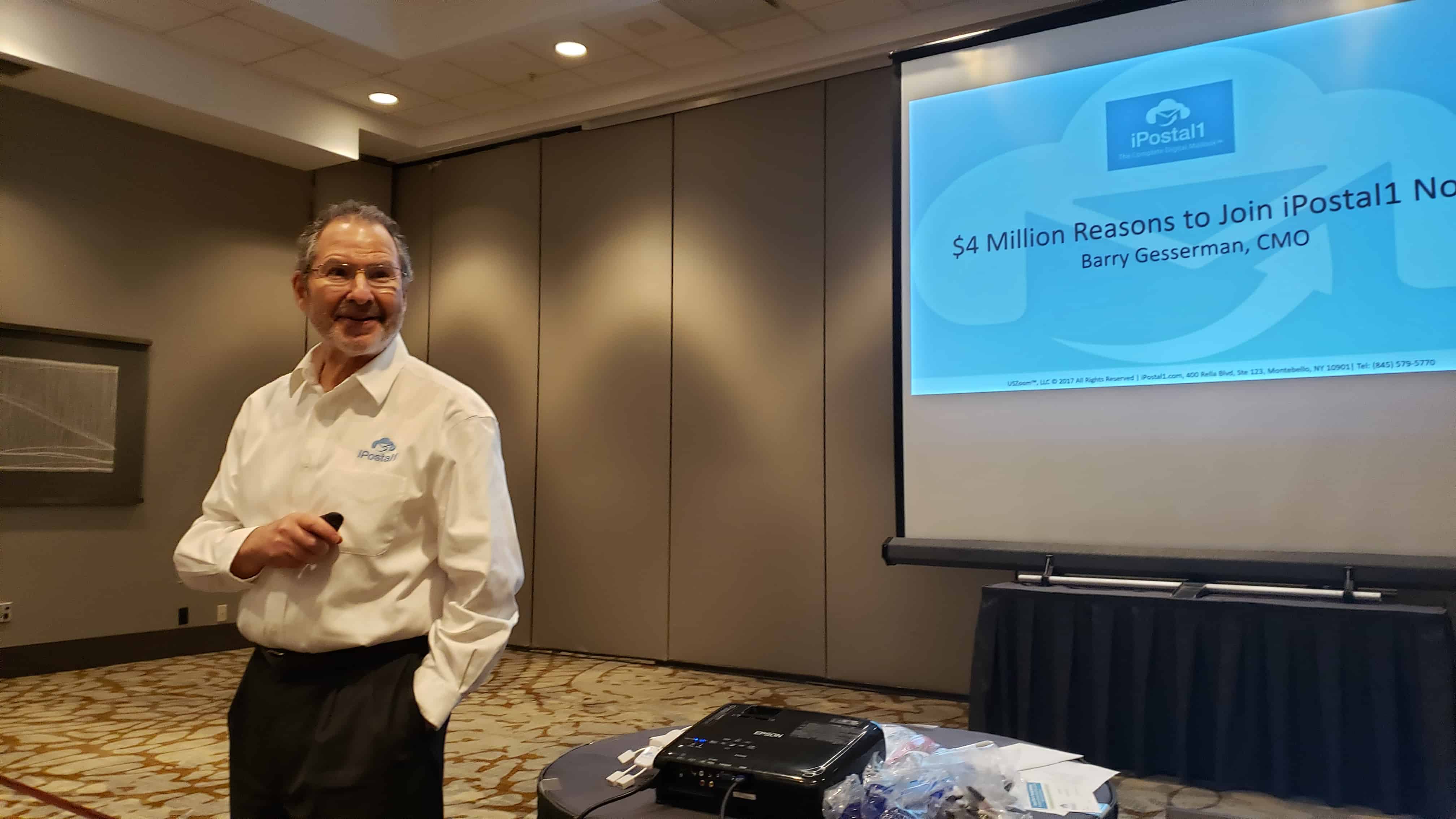 Barry Gesserman, iPostal1 CMO, Speaking to PC Synergy Workshop Attendees in Queens, NY on September 22, 2019 Speaking to PC Synergy Workshop Attendees in Queens